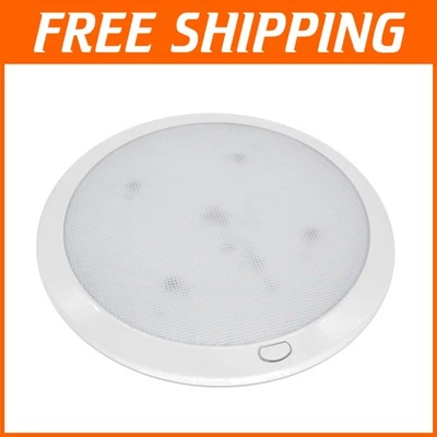 Compact 12V Dimmable Ceiling Light Fixture - Blue & Cool White for RVs & Yachts - Image 1 of 4