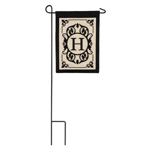 Bandera con apliques de jardín con monograma de Cambridge, letra H, 169004h - Imagen 1 de 2