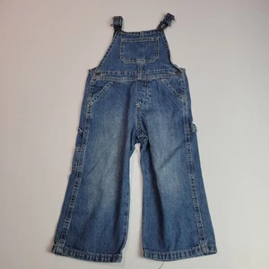 Vintage Wrangler Kids Denim Overalls Adjustable Straps Blue Jeans 100% Cotton Si - Picture 1 of 8