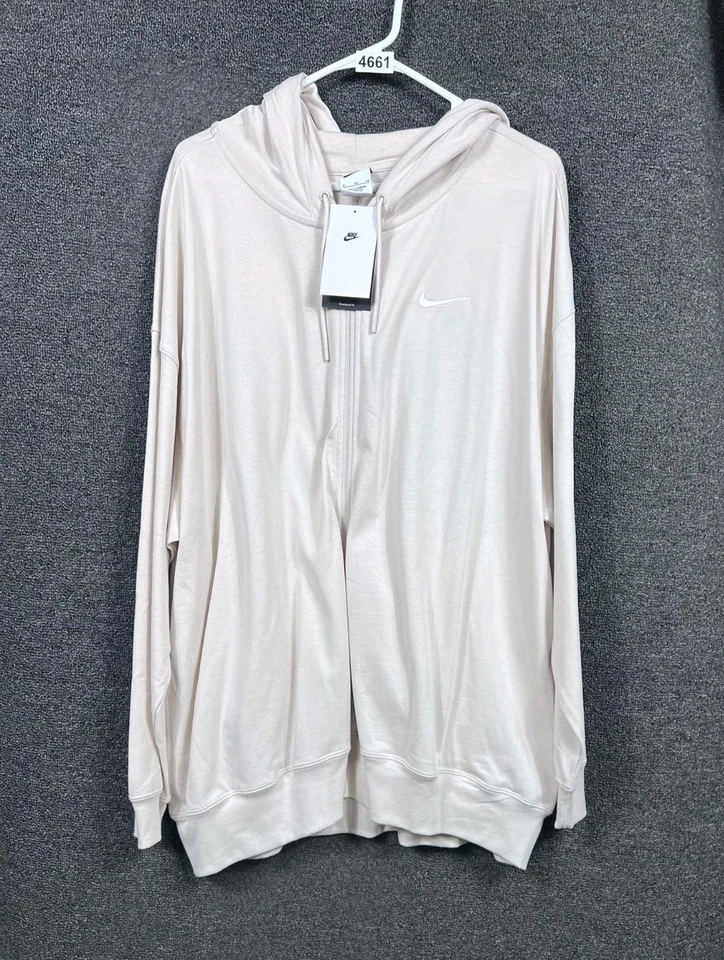 Nike Sportswear Jersey de gran tamaño cremallera completa sudadera con capucha para mujer talla XL DM6415-104 NUEVO Foto 1 de 4