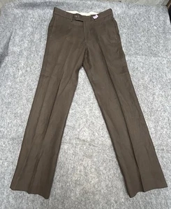 Brooks Brothers 100% Irish Linen Dress Pants Brown 34x32 - Picture 1 of 6