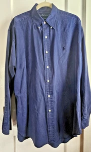 Ralph Lauren Blake Men’s Button Down Shirt blue Silk cotton blend Size L - Picture 1 of 6