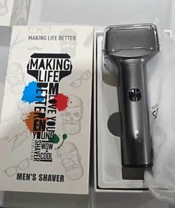 Men's electric shaver, washable, double blade design, rechargeable, 5 blades (D8 - Picture 1 of 7