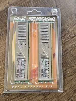 OCZ Technology High Performance PC2 6400 2GB 2x1Gb DDR2 Memory NEW STILL SEALED  - Image 1 of 2