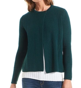 DAVID LAWRENCE Pure Merino Wool Cardigan -Size XL Green Knit - Picture 1 of 8