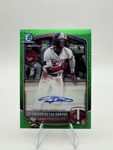 Daiber De Los Santos 2025 Bowman Prospect Mega Auto #BMA-DD Green Mojo Refractor - Bild 1 von 3