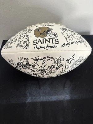 RARE‼ 2009 Baden New Orleans Saints Litho Signed Team Football  Super Bowl Team - Image 1 of 4