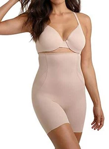 Miraclesuit Fit & Firm High-Waist Bike Pants Nude L (Women's 12-14) - Picture 1 of 6