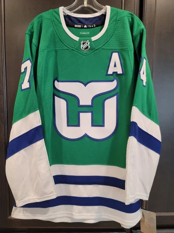 Sz 46 Carolina Hurricanes Hartford Whalers Heritage Adidas Jersey Jaccob Slavin Cover