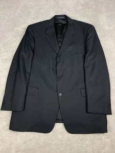 Kenneth Cole 44R Men's Black Blazer 100% Wool - Picture 1 of 13