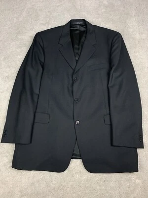 Blazer negro para hombre Kenneth Cole 44R 100 % lana Foto 1 de 4