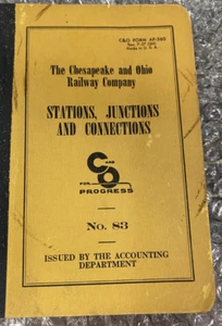 C&O Stations, Junctions and Connections 1957 No 83 Chesapeake & Ohio B14 - Picture 1 of 7