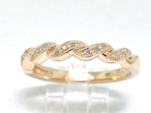 Diamant Ring Gelbgold Gold 15 natürliche Diamanten total 0,10ct Bandring - Bild 1 von 4