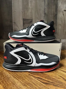 Nike Kyrie 5 Low Black White Chile Red Basketball Shoes Sz 12 DJ6012 001 - Picture 1 of 9