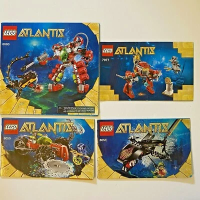 LEGO Atlantis 8058 8059 8080 7977 INSTRUCTION BOOKLETS ONLY No Bricks Box - Image 1 of 4