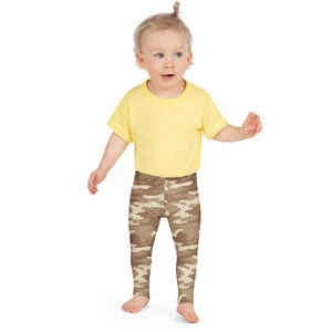 Kids Brown Camo Leggings | Comfortable Stretchy Camouflage Activewear - Picture 1 of 16