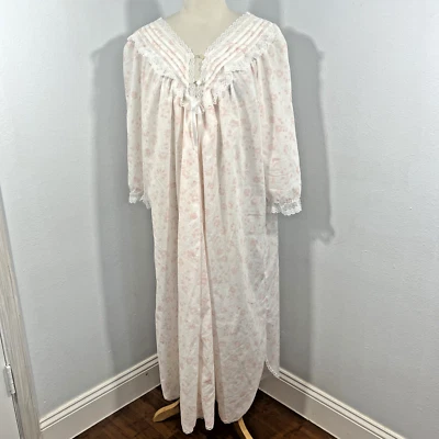 Vtg Take Nine Dress Womens L Floral Maternity Wear Lace Fairycore 90s Made USA - Image 1 of 4