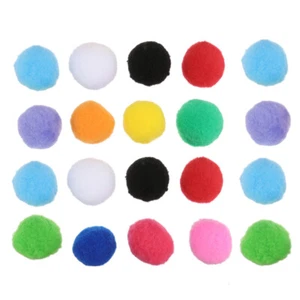 20 Pcs Plush Ball Pompoms and Crafts Fuzzy Balls Multi-colored Cat - Bild 1 von 12