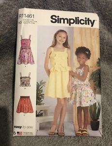Simplicity Sewing Pattern R11461 Sz 7-14 Girl's Uncut NEW - Picture 1 of 2
