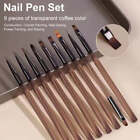 9pcs UV Gel Nail Brush Liner Painting Pen Manicure Acrylic Drawing