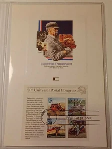 US FDC #2438 Fleetwood Proofcard 1989 DC UPU Classic Mail Transportation - Picture 1 of 5