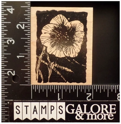 Estampillas de goma chatarra de club amapola posy flores de jardín abstractas medios mixtos #2461 Foto 1 de 3