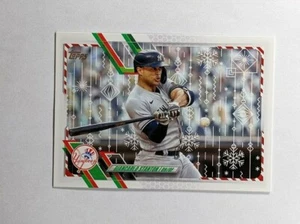 2021 Topps Holiday Giancarlo Stanton Metallic Snowflake - HW16 - Yankees - Picture 1 of 2