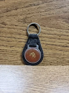 Llavero vintage CAPRICORNIO ZODIAC / anillo gamuza / negro / 0125 - Imagen 1 de 9