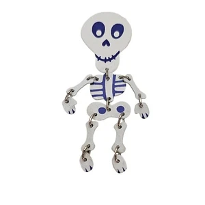 Hallmark Articulated Dancing Skeleton Lapel Pin L441 - Picture 1 of 6