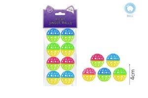 8x Cat Toy Ball W/ Bell Pet Cat Bell Ball Kitten Cat Jingle Balls Random Color - Picture 1 of 6