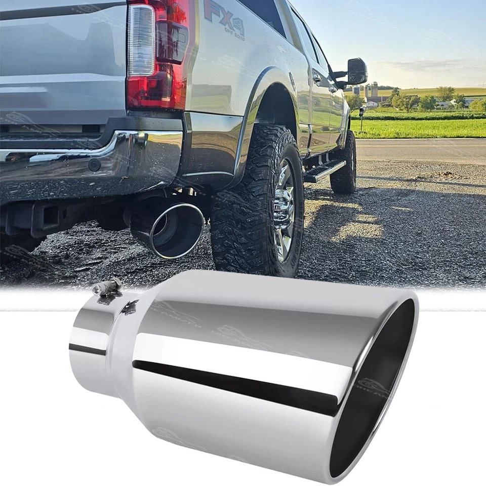 Punta de escape atornillable de 15" de largo para Ford F250 F350 Super Duty 5" entrada 8" salida Foto 1 de 4