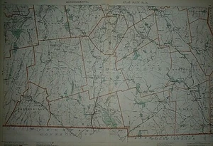 1891 Massachusetts Railroad &Township Map ~ WALPOLE - BELLINGHAM - SHARON - ETC - Picture 1 of 4