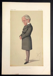 The Science of Language Vanity Fair impresión FM Muller litografía color original 1875 - Imagen 1 de 3