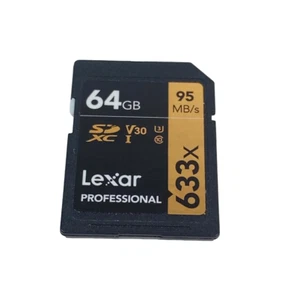 Lexar Professional 633x 64GB 95MB/s SDXC Memory Card - Picture 1 of 5