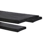 3Pcs/Set Picnic Table Cover Bench Covers PVC Vinyl Fitted 6ft Tablecloth, Black