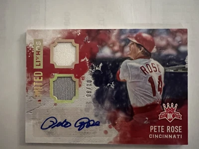 PETE ROSE Auto #/10 2017 Panini Diamond Kings Limited Lithos Baseball - Image 1 of 4