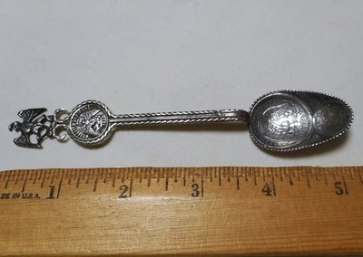 Antigua cuchara recuerdo moneda plata México 902,7 Foto 1 de 4