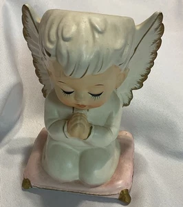 Vintage Japan Lefton betender Engel rosa Kissen 5" Pflanzgefäß 114 - Bild 1 von 7