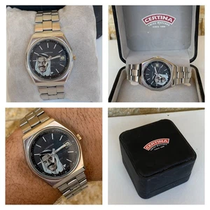 1980s Certina Automatic Iraq Saddam Hussein Special Edition Watch Authentic Wbox - Picture 1 of 24