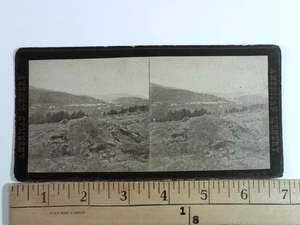 Warren New Hampshire Stereoview Meeting Rock in Field Antik um 1870 - Bild 1 von 2