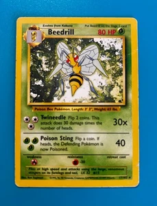Beedrill Pokemon Karte - Base Set 17/102 - Vintage Rare 1999 Sammelkarte - Bild 1 von 3