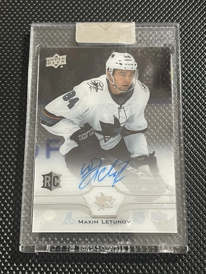 Maxim Letunov - 2020-21 Upper Deck Clear Cut #CCML RC AUTO - San Jose Sharks - Image 1 of 2