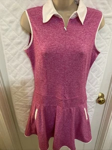 Olaya Sport Pink Large Grace Collared Golf Tennis Pickleball Mini Dress Skort - Picture 1 of 13
