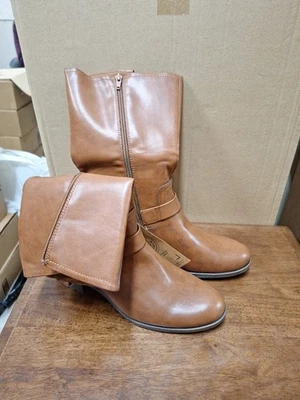 Frye & Co | Women’s 9.5M | Tania Soft Supple Brown Leather Pull-On Riding Boots - Image 1 of 4