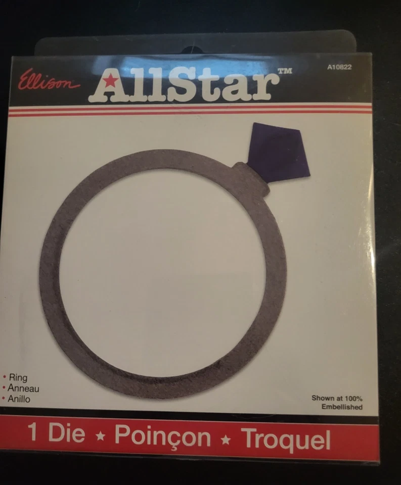 ELLISON Allstar Diamond Engagement Ring Bigz Die Like Sizzix Wedding Love - Image 1 of 2