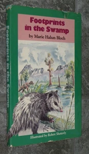 "Footprints in the Swamp"-Bloch-1985-1st Edition-With DJ-Dinosaurs & Mammals - Picture 1 of 11