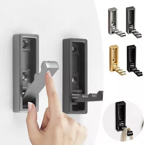 Folding Wall Hook Alloy Telescopic Wall Hook For Hanging Coats Towels Bags - Picture 1 of 13
