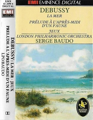 Debussy La Mer Prelude A L'Apres-Midi D'Un Faune Jeux CASSETTE ALBUM Serge Baudo - Image 1 of 4