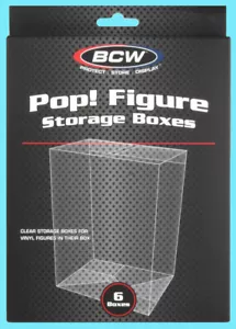 6 BCW Funko POP Storage Boxes Figure Display Clear Plastic Figurine Case Vinyl - Picture 1 of 3