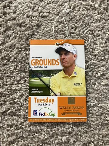 2012 Wells Fargo Championship Golf Ticket Stub Rickie Fowler First PGA Tour Win Cover